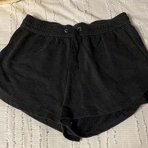 H&M black sweat shorts size small